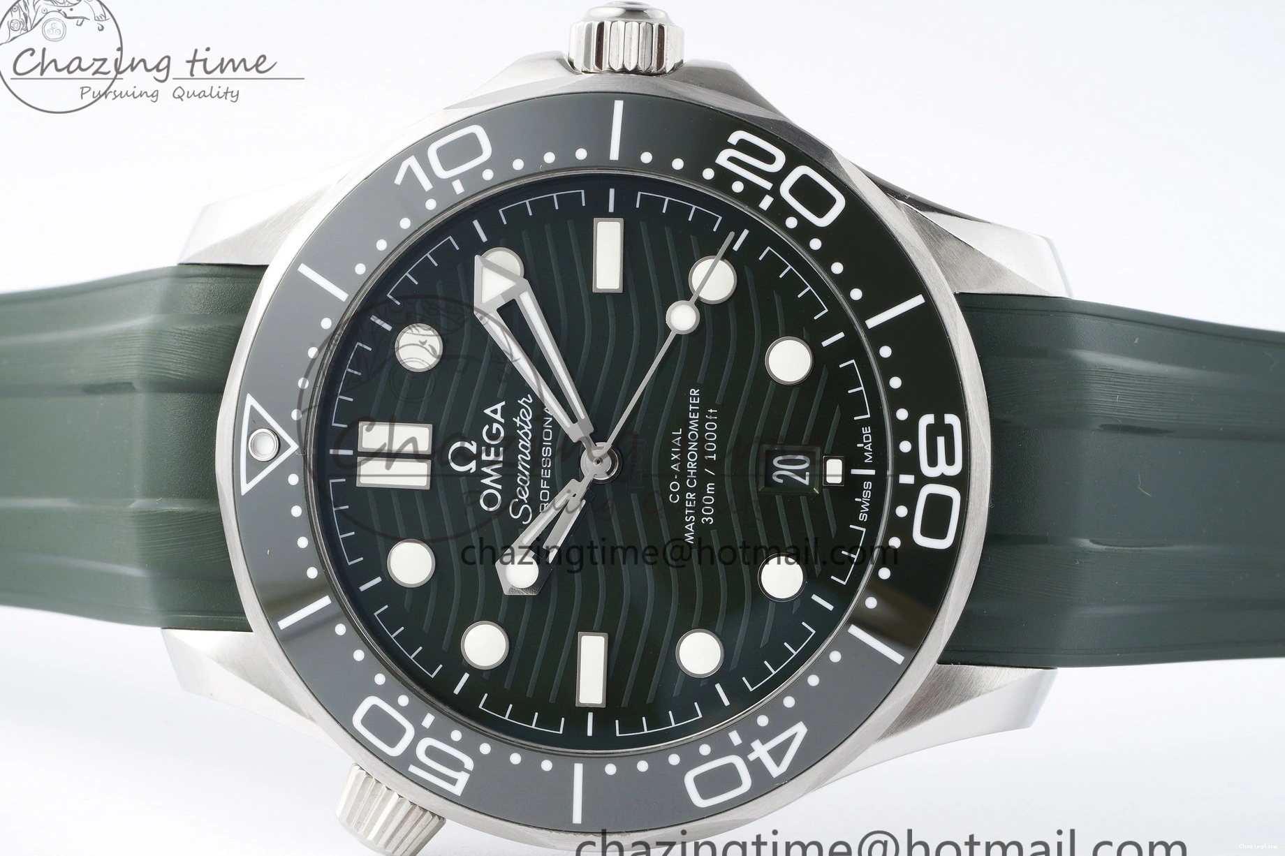 0321 Effortless Seamaster Diver 300M VSF 1:1 Best Edition Green Ceramic Green Dial on Green Rubber Strap A8800 V 7827